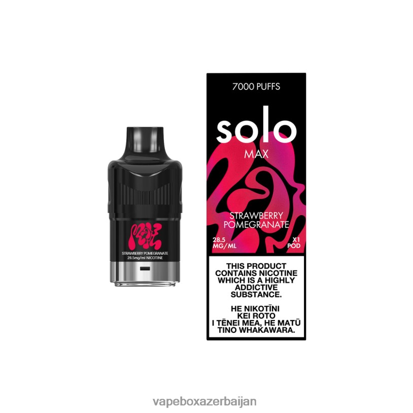 E-Juice Vape - Solo MAX Pod Strawberry Pomegranate B4RBF84