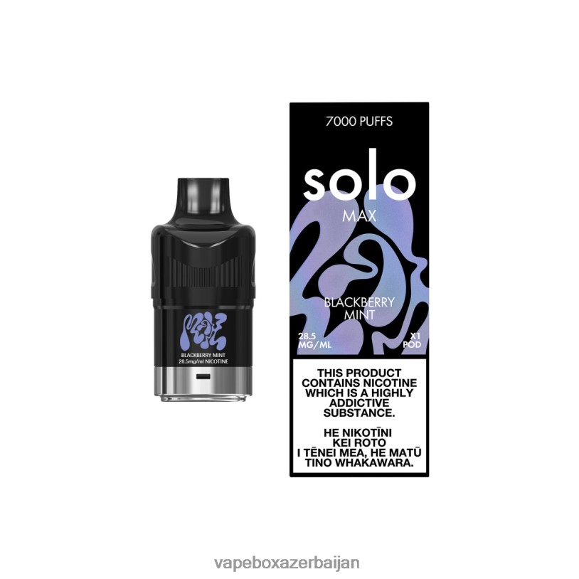 Vape Smoke - Solo MAX Pod Blackberry Mint B4RBF73