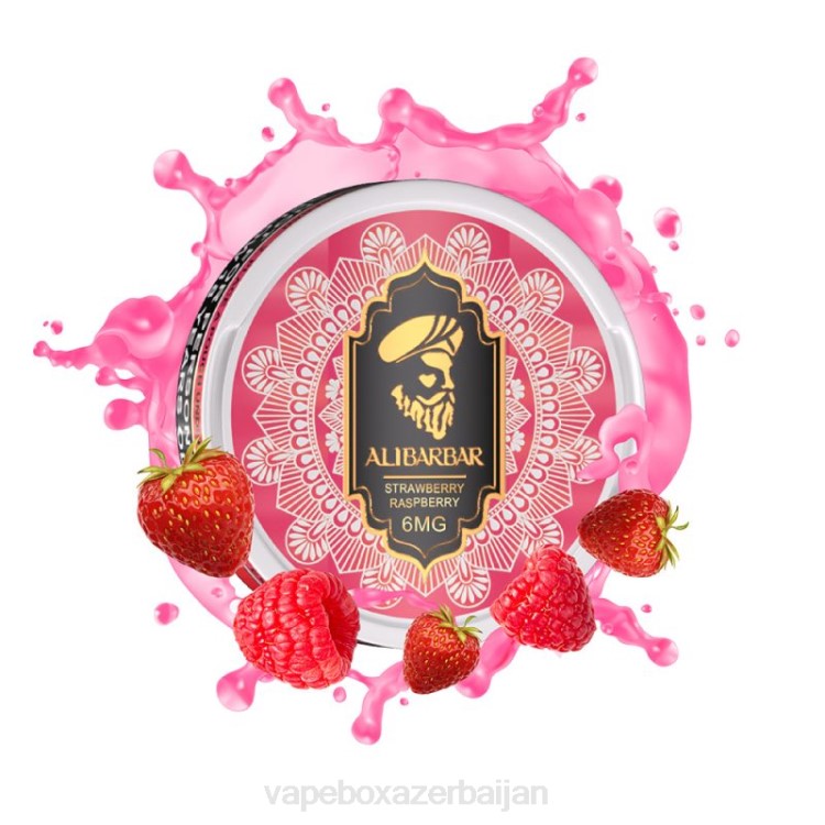 Vape Box Azerbaijan - Alibarbar Nicotine Pouches Strawberry Raspberry 4PP292