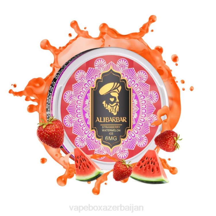 Vape Smoke - Alibarbar Nicotine Pouches Strawberry Watermelon Ice 4PP293