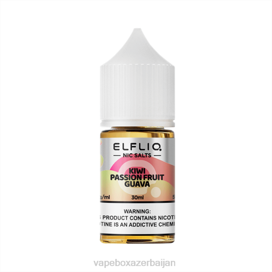 Vape Baku - ELFBAR ELFLIQ nic salt 30ml KIWI PASSION FRUIT GUAVA 2Z8220
