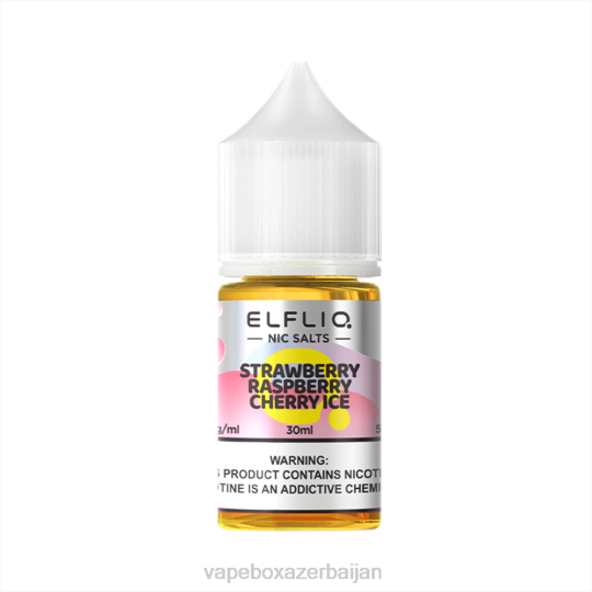 Vape Box Azerbaijan - ELFBAR ELFLIQ nic salt 30ml STRAWBERRY RASPBERRY CHERRY ICE 2Z8232