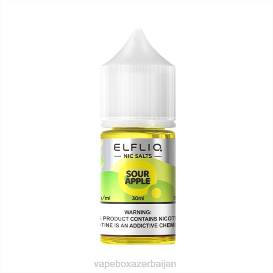 Vape Smoke - ELFBAR ELFLIQ nic salt 30ml SOUR APPLE 2Z8228