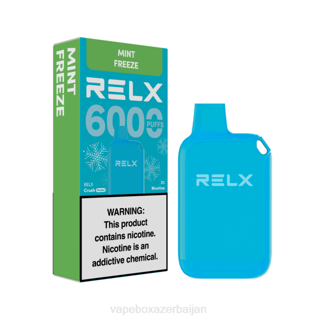 Vape Box Azerbaijan - RELX Crush Pocket 6000 Icy Mint Freeze RLZT12