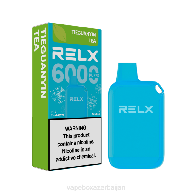 Vape Box Azerbaijan - RELX Crush Pocket 6000 Icy TieGuanYin Tea RLZT22