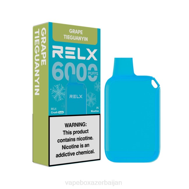 Vape Smoke - RELX Crush Pocket 6000 Icy Grape TieGuanYin RLZT18