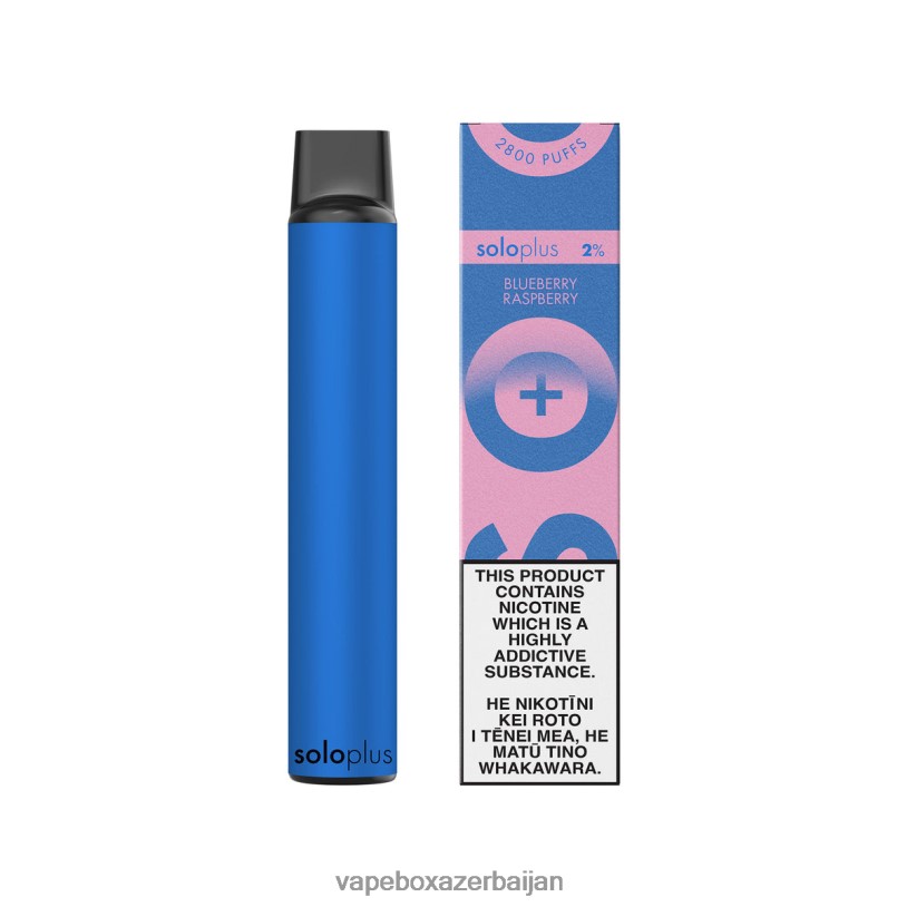 E-Juice Vape - Solo Plus Disposable Vape Paradise Collection Blueberry Raspberry B4RBF39
