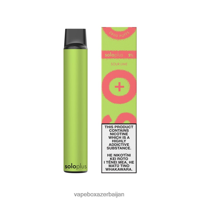 E-Juice Vape - Solo Plus Disposable Vape Sour Lime B4RBF34