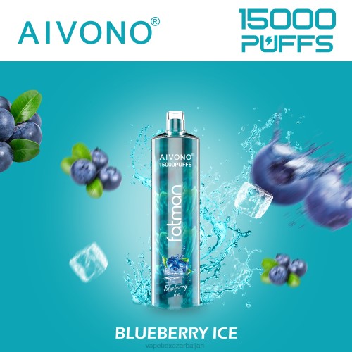 E-Juice Vape - Aivono FATMAN 15000 Blueberry Ice 4PNJ14