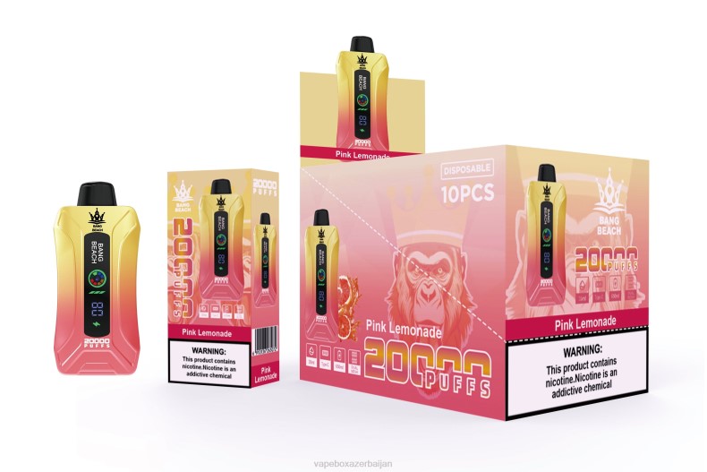 E-Juice Vape - Bang Beach 20000 Puffs Smart Screen Vape Pink Lemonade 20B64