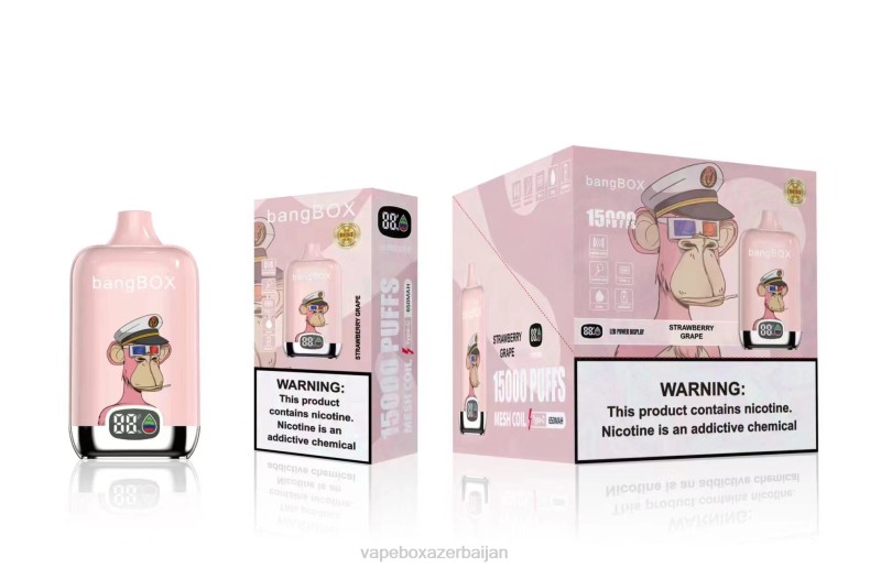 E-Juice Vape - Bang Box 15000 Puffs Strawberry Grape 20B644