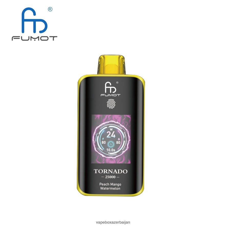 E-Juice Vape - Fumot Tornado 25000 Disposable Vape Peach Mango Watermelon 8Z6VB09