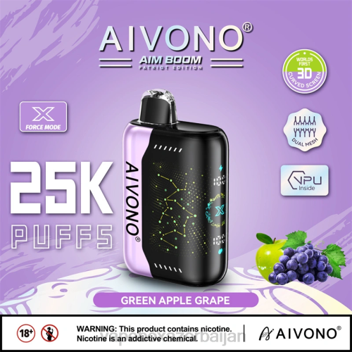 Vape Azerbaijan - Aivono AIM BOOM 25000 Green Apple Grape 4PNJ346