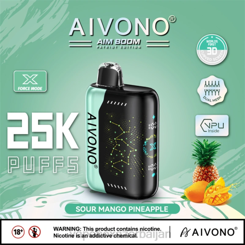 Vape Azerbaijan - Aivono AIM BOOM 25000 Sour Mango Pineapple 4PNJ351