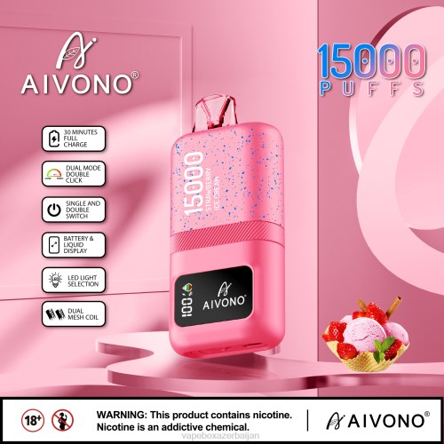 Vape Azerbaijan - Aivono AIM magic 15000 Strawberry Ice Cream 4PNJ66