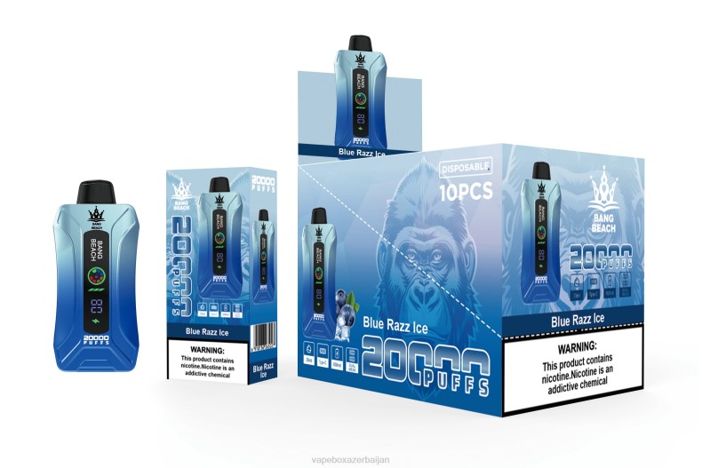 Vape Azerbaijan - Bang Beach 20000 Puffs Smart Screen Vape Blue Razz Ice 20B611