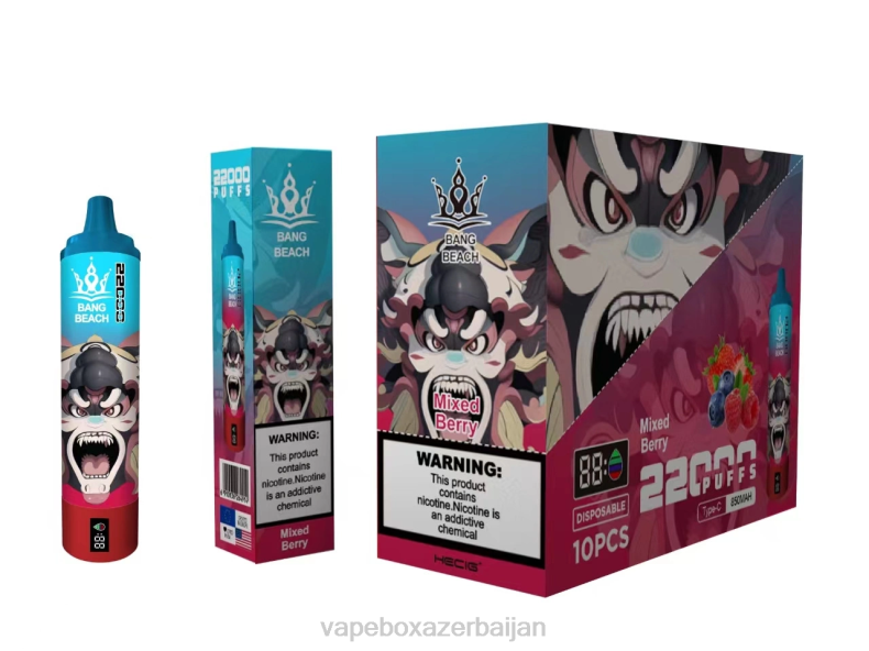 Vape Azerbaijan - Bang Beach 22000 Puffs Smart Screen Mixed Berry 20B621