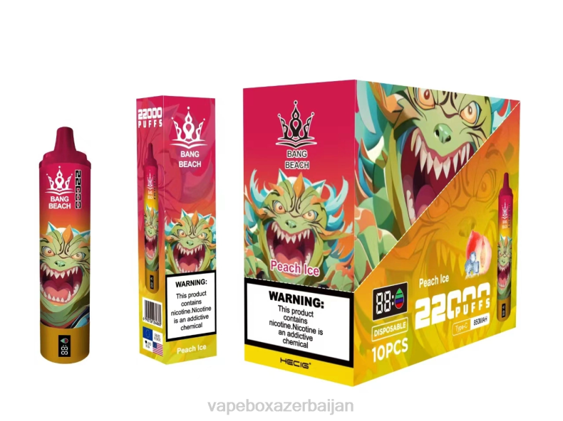 Vape Azerbaijan - Bang Beach 22000 Puffs Smart Screen Peach Ice 20B616