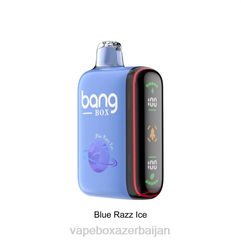 Vape Azerbaijan - Bang Box 9000-18000 Puffs Intelligent Power Display Blue Razz Ice 20B626