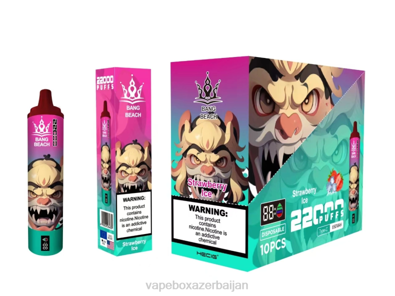 Vape Baku - Bang Beach 22000 Puffs Smart Screen Strawberry Ice 20B620
