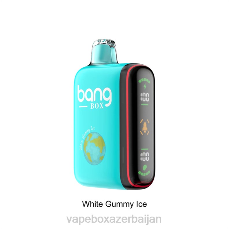 Vape Baku - Bang Box 9000-18000 Puffs Intelligent Power Display White Gummy Ice 20B630