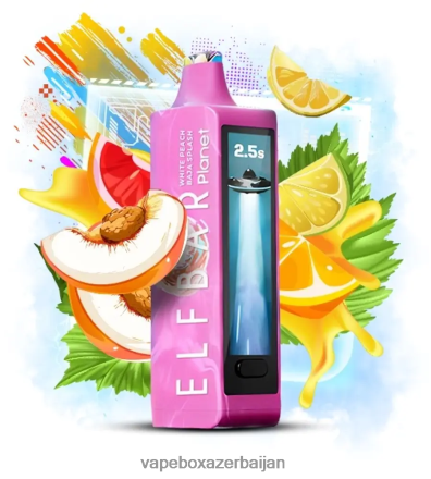 Vape Baku - Elf Bar Planet 25000 White Peach Baja Splash X2Z82020