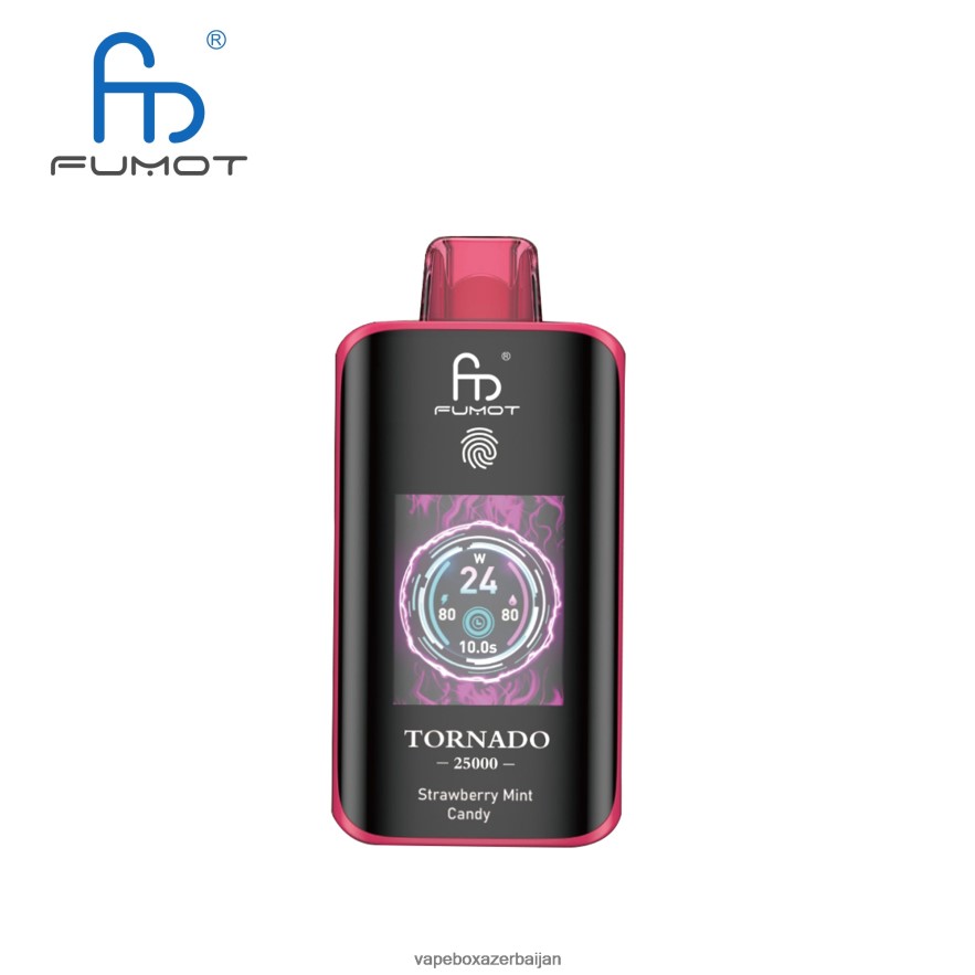 Vape Baku - Fumot Tornado 25000 Disposable Vape Strawberry Mint Candy 8Z6VB015
