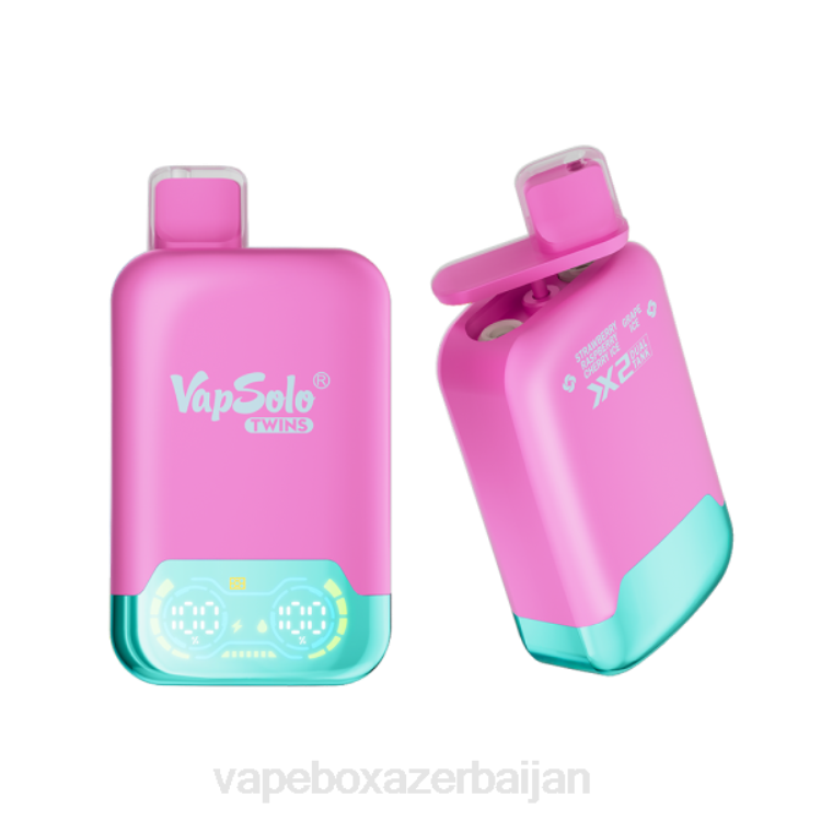 Vape Baku - Vapsolo TWINS Disposable Vape Strawberry Raspberry Cherry Ice & Grape Ice 4PP2145