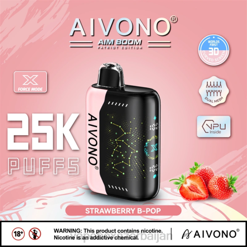 Vape Box Azerbaijan - Aivono AIM BOOM 25000 Strawberry B-Pop 4PNJ352