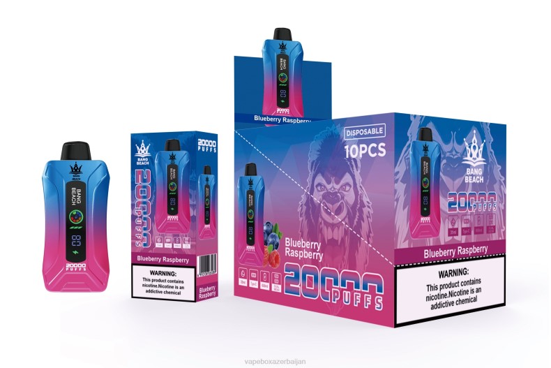 Vape Box Azerbaijan - Bang Beach 20000 Puffs Smart Screen Vape Blueberry Raspberry 20B612