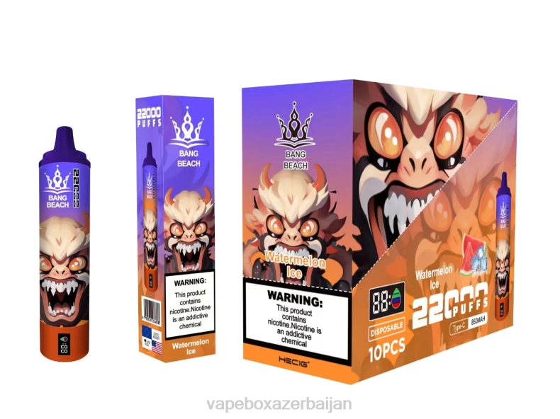 Vape Box Azerbaijan - Bang Beach 22000 Puffs Smart Screen Watermelon Ice 20B622
