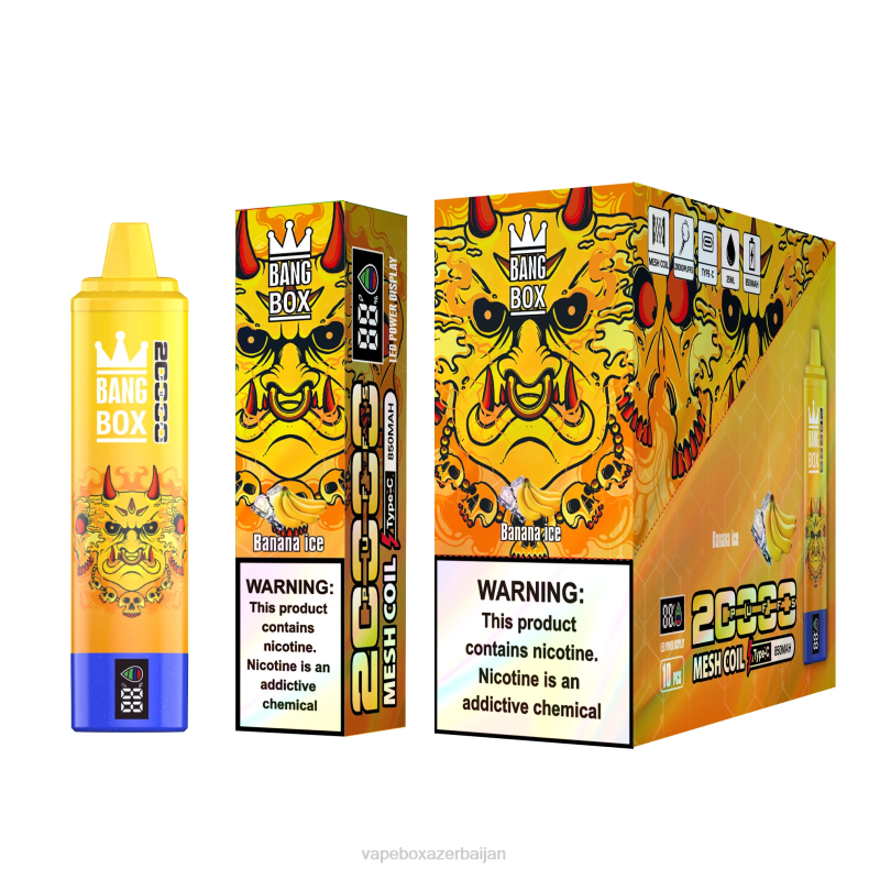 Vape Box Azerbaijan - Bang Box 20000 Puffs Smart Screen Banana Ice 20B657