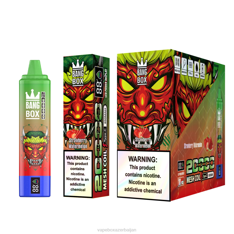 Vape Box Azerbaijan - Bang Box 20000 Puffs Smart Screen Strawberry Watermelon 20B652