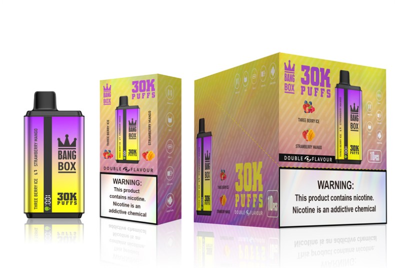 Vape Box Azerbaijan - Bang Box 30000 Puffs Dual Flavors Three Berry Ice & Strawberry Mango 20B667