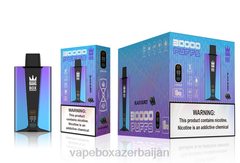 Vape Box Azerbaijan - Bang Box 30000 Puffs Smart Screen Black Burst 20B677