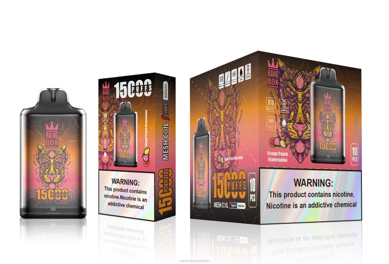Vape Box Azerbaijan - Bang Box S1-15000 Puffs Mango Peach Watermelon 20B6107