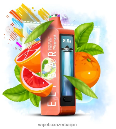 Vape Box Azerbaijan - Elf Bar Planet 25000 Grapefruit Green Tea X2Z82017