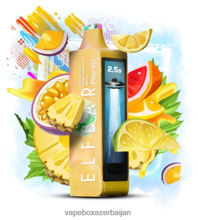 Vape Box Azerbaijan - Elf Bar Planet 25000 Pineapple Passion Fruit Baja X2Z82027