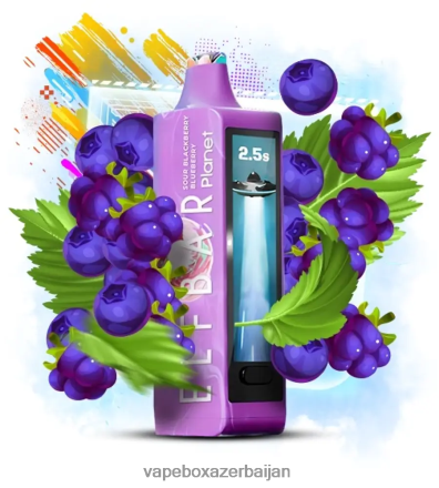 Vape Box Azerbaijan - Elf Bar Planet 25000 Sour Blackberry Blueberry X2Z82022