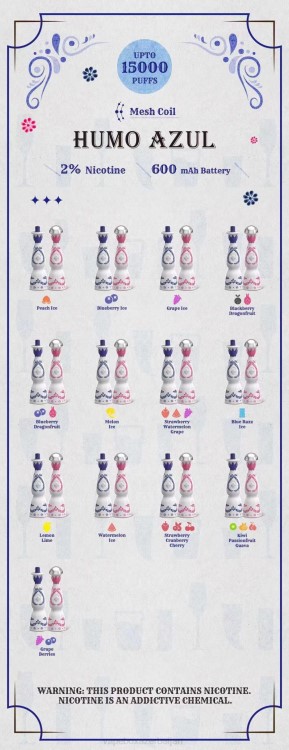 Vape Box Azerbaijan - Humo Azul 15000 puffs 2% Disposable 4PP2112