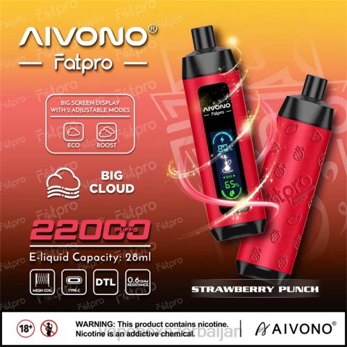 Vape Smoke - Aivono Fatpro 22000 Strawberry Punch 4PNJ8
