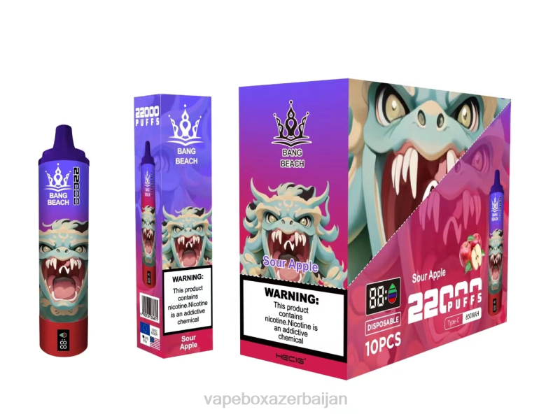Vape Smoke - Bang Beach 22000 Puffs Smart Screen Sour Apple 20B613
