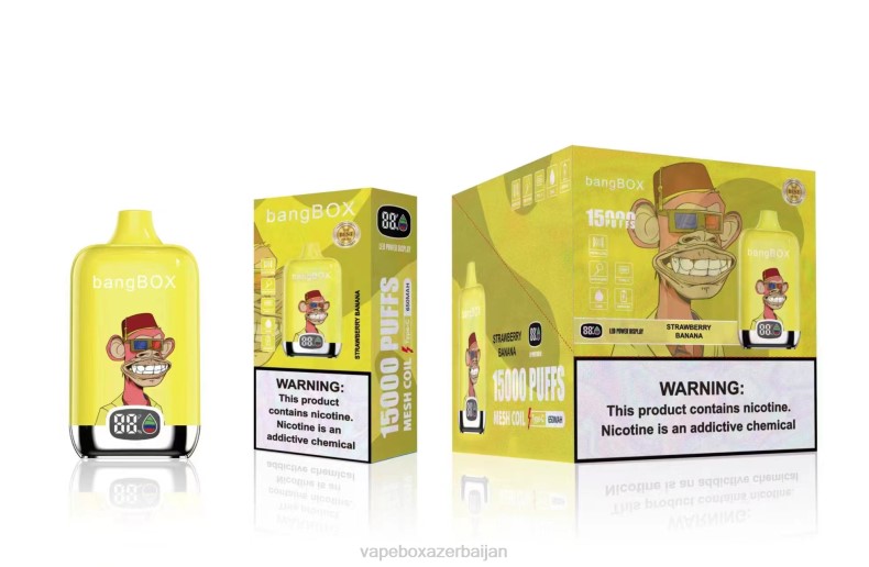 Vape Smoke - Bang Box 15000 Puffs Strawberry Banana 20B643
