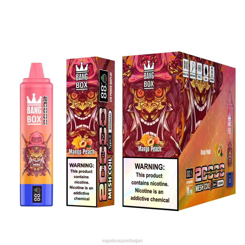 Vape Smoke - Bang Box 20000 Puffs Smart Screen Mango Peach 20B658