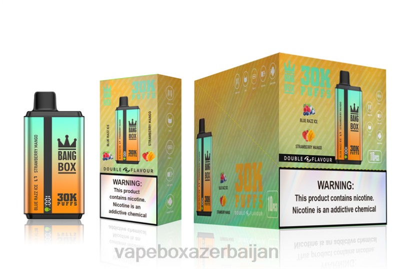 Vape Smoke - Bang Box 30000 Puffs Dual Flavors Blue Razz Ice & Strawberry Mango 20B673