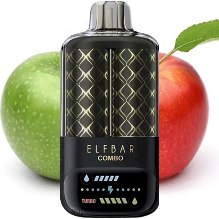 Vape Smoke - Elf Bar Combo 25000 Green Apple & Double Apple Shisha X2Z8203