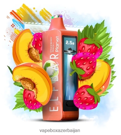 Vape Smoke - Elf Bar Planet 25000 Strawberry Peach X2Z82028