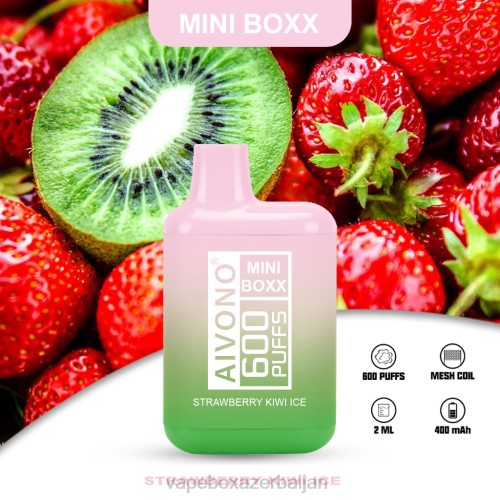 E-Juice Vape - Aivono AIM MINI BOXX 600 Strawberry Kiwi Ice 4PNJ234