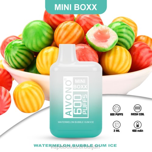 Vape Baku - Aivono AIM MINI BOXX 600 Watermelon Bubble Gum Ice 4PNJ235