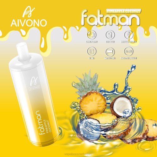 E-Juice Vape - Aivono FATMAN 6800 Pineapple Coconut 4PNJ29